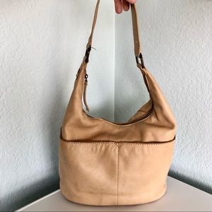 American Leather Co Satchel Bag Tan Color Outer Pockets